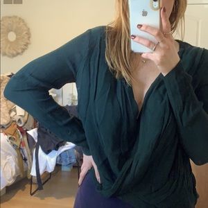 Evergreen Wrapped Blouse